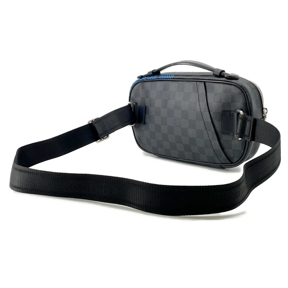 Louis Vuitton Body Ambler Bum Graphite Damier Belt Crossbody Bag Black